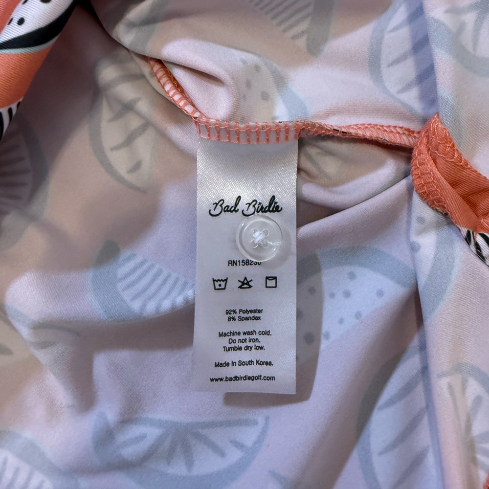 Bad Birdie Men’s The Melonator Golf Polo Shirt - Orange - Small - Picture 10 of 11